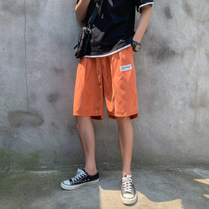 夏季男士五分休闲短裤加肥加大码潮胖子宽松裤子运动直筒港风K179图片