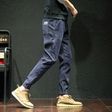 爆！2026春季新款大码休闲裤九分裤薄款灯芯绒束脚哈伦裤K888P23，男装休闲裤，四季星座303A