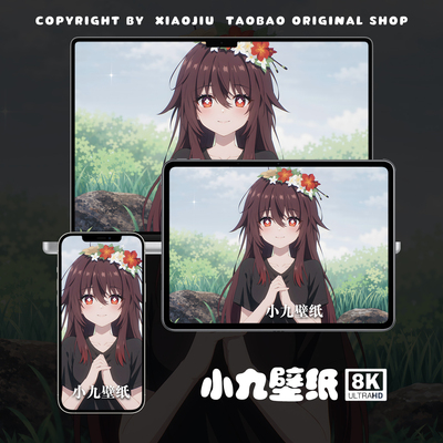 8K壁纸 胡桃-54 原神二次元游戏动漫手机平板电脑桌面高清壁纸