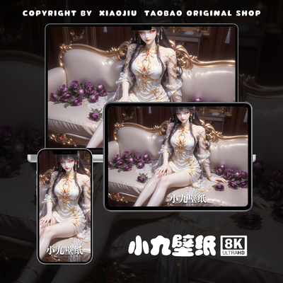 8K壁纸 白月蓉-02 百炼成神二次元游戏动漫手机平板电脑高清壁纸