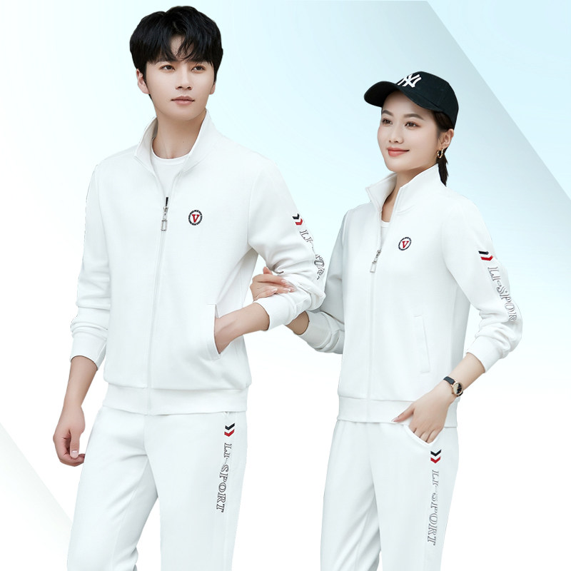 春秋情侣男士女士运动服卫衣三件套运动装休闲跑步运动纯棉套装