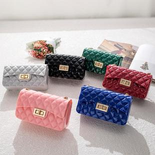 挎包包小方包包锁扣菱格日韩新款 小纯色女chic百搭耐磨休闲大容量
