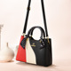 撞色拼接手提包大容量气质单肩妈妈包质优耐磨 时尚 女包 2024新款