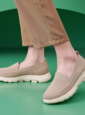 2024秋冬新款轻防滑中老年飞织透气妈妈单鞋女B888-5圆头质优耐磨