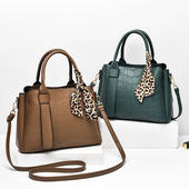 包 中年妈妈包2023丝巾石头纹手提包大容量单肩斜挎包潮质优耐磨