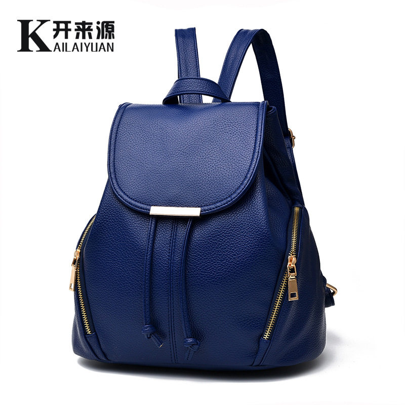 BACKPACK BAG BAG 2018 NEW SOLID COLOR WEAR-RESISTANT TIDE WOMENS BACKPACK SPRING AND SUMMER NEW STUDENT FASHION CASUAL KOREAN WOMENS BAG