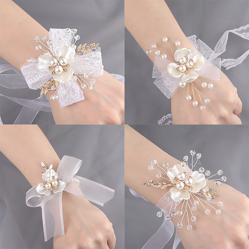 结婚礼姐妹超仙简约蝴蝶手腕花