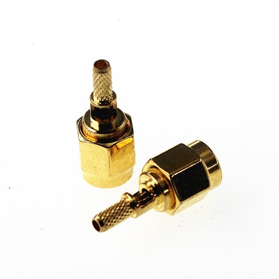 SMA-JC-1.5SMA公头开窗口接50小口径线缆全铜镀金高品质射频头5个