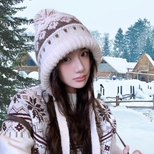 南方小土豆东北哈尔滨长白山防寒帽子新疆阿勒泰禾木北疆旅游穿搭