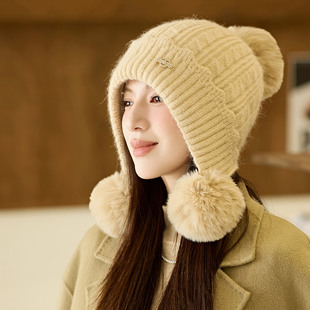 东北防寒哈尔滨冰雪大世界装备帽子长白山冬季出片穿搭雪地帽女款