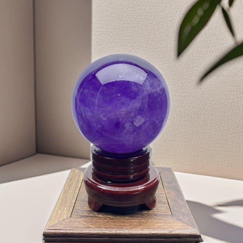 巴西天然紫罗兰紫水晶球摆件