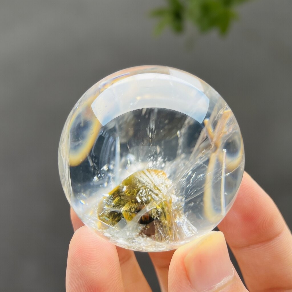 S2天然全包裹云母水胆水晶球
