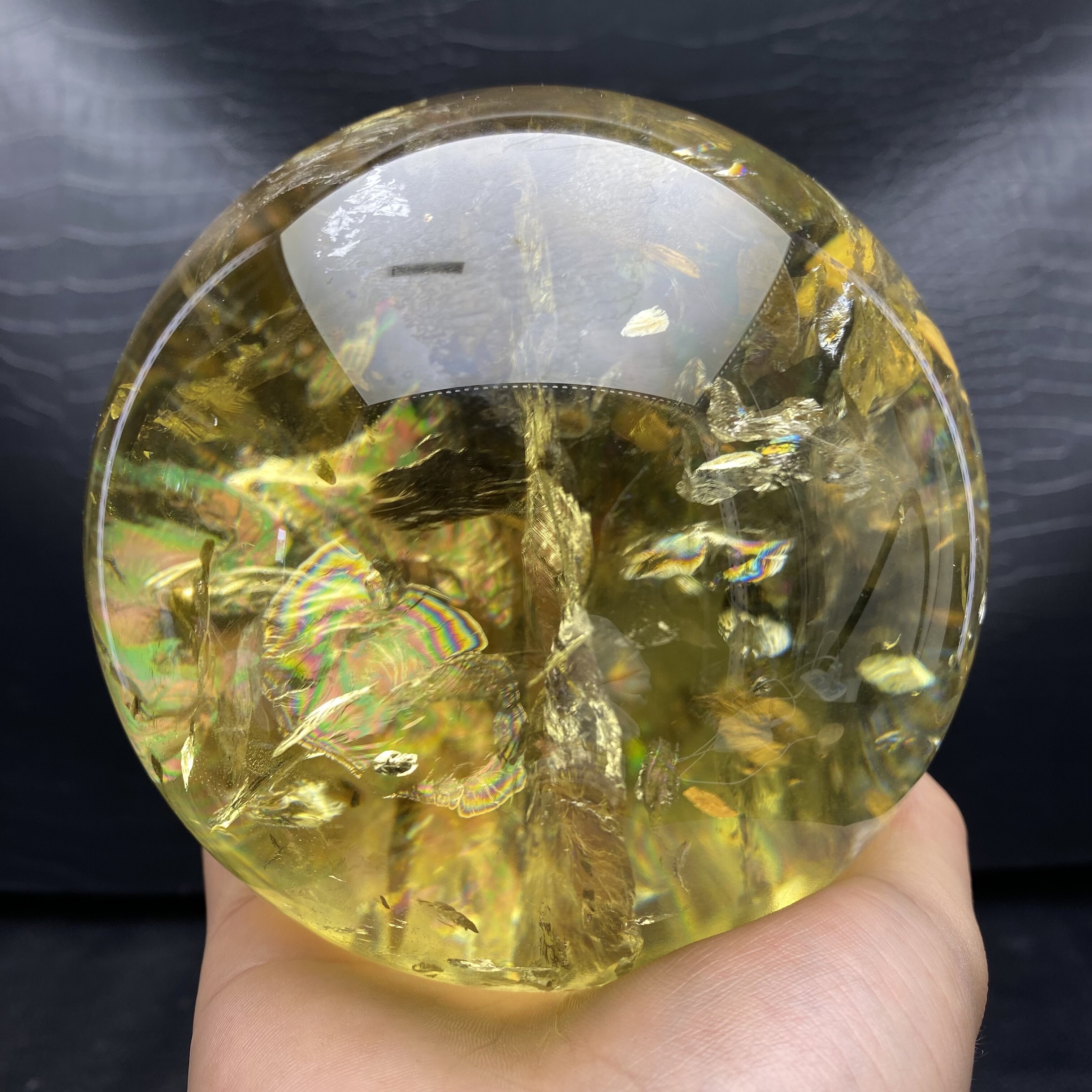 巴西天然阿赛黄水晶球招财礼品
