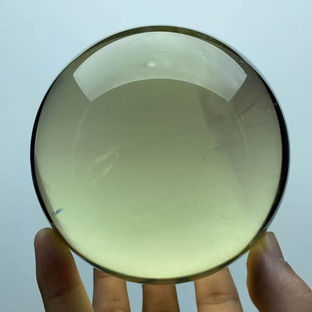 天然黄水晶球高透度聚宝聚财摆件