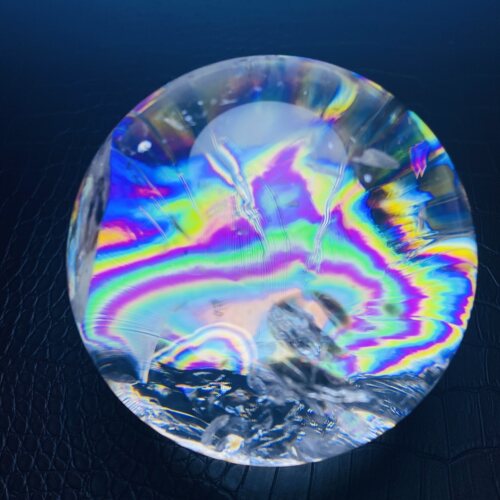 天然喜马满天星爆彩白水晶球
