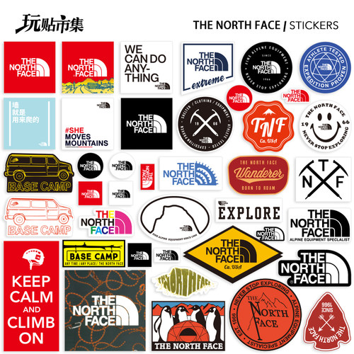 户外品牌北面野营防水贴纸