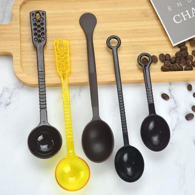 奶茶店专用勺子20克咖啡勺长柄10克量勺商用短柄果粉勺塑料食品级