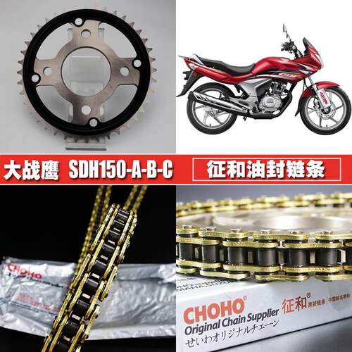 新大洲大战鹰SDH150链条链盘