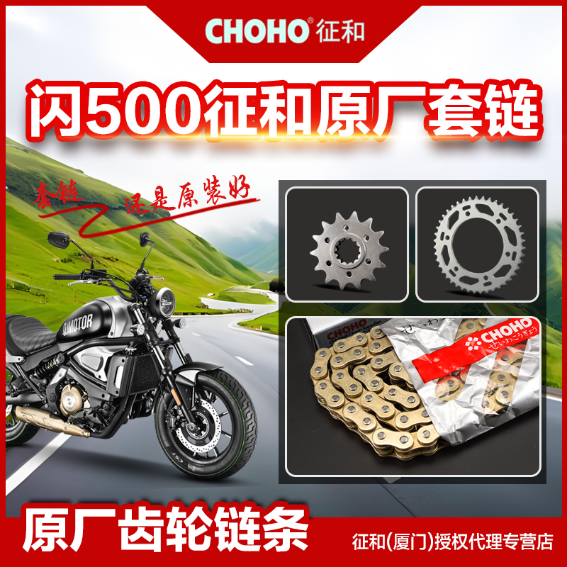 适用钱江闪350 骁500 闪500公路版逸550链盘齿轮征和正品油封链条
