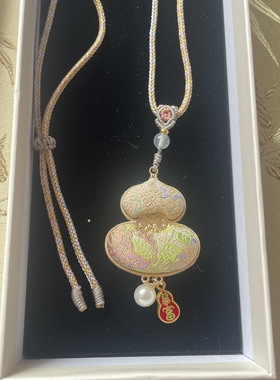 【成品】名家非遗宋锦葫芦桑蚕丝双面葫芦古风项链毛衣链女礼物