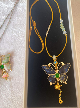 【成品】名家非遗宋锦葫芦桑蚕丝双面葫芦古风项链毛衣链女礼物