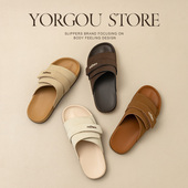 女夏季 远港2026新款 外穿勃肯凉拖鞋 沙滩复古防滑办公室一脚蹬平底