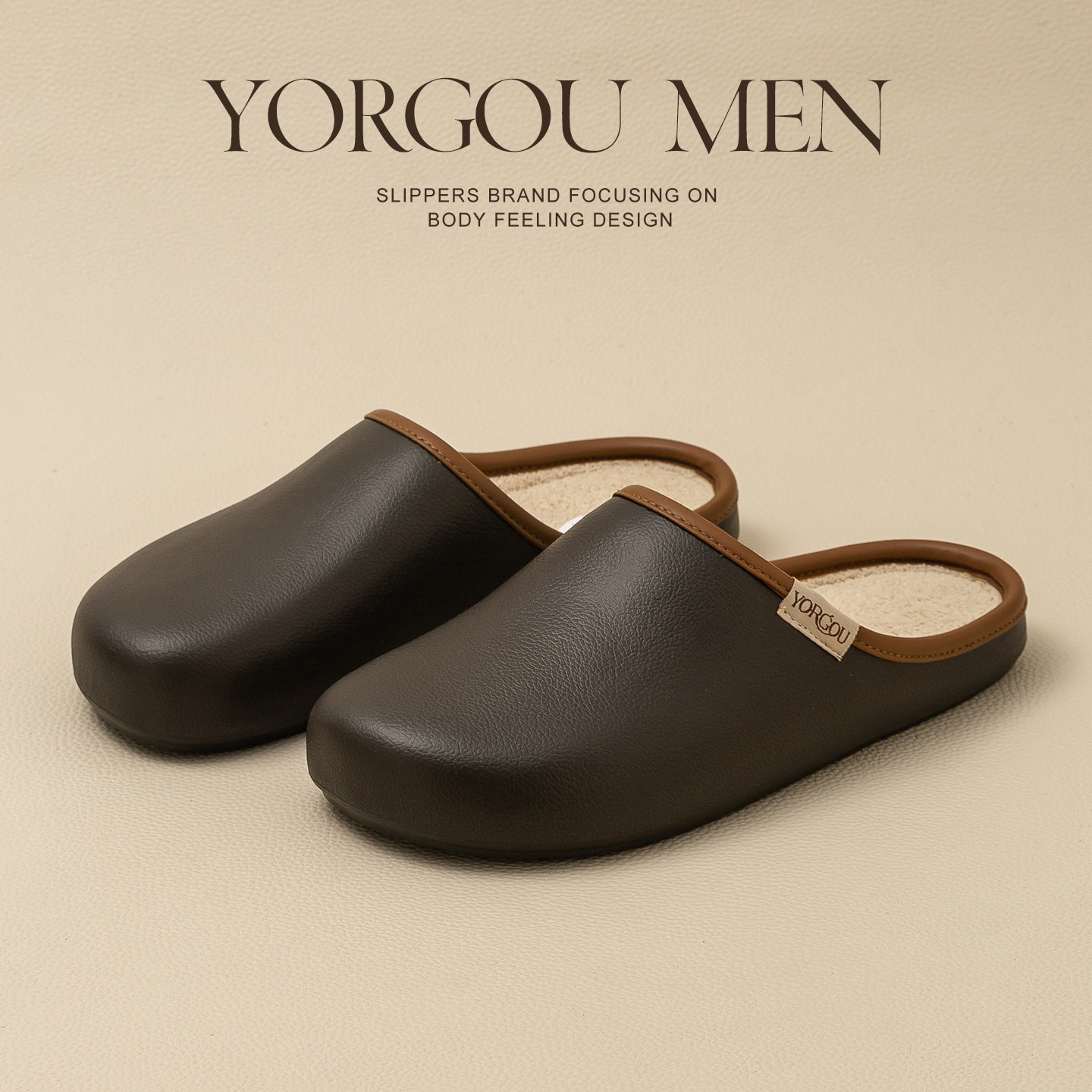 远港男式防水棉拖鞋卫生间防滑