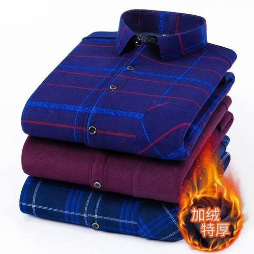 衬衫保罗秋冬季保暖格子印花