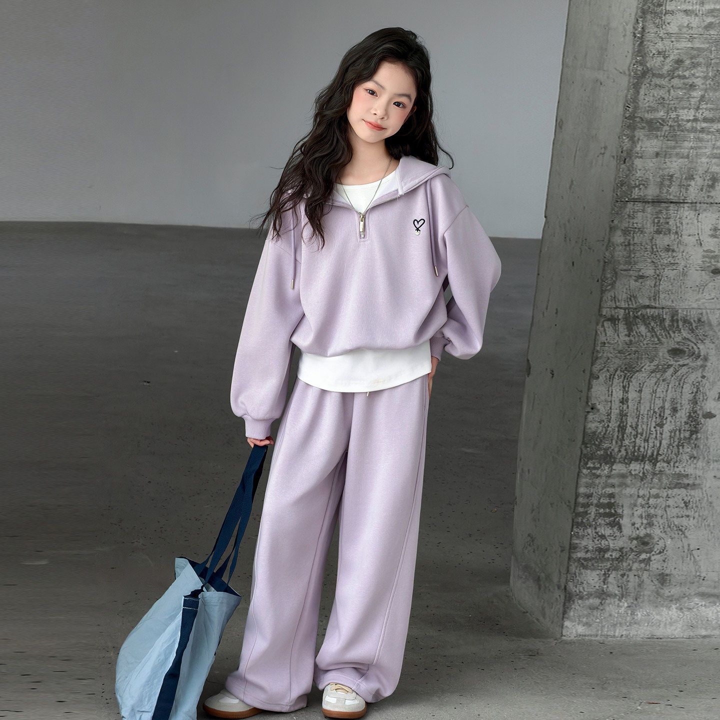 洋气新款春装女大童卫衣女童休闲两件套春秋两件款套装儿童假2026