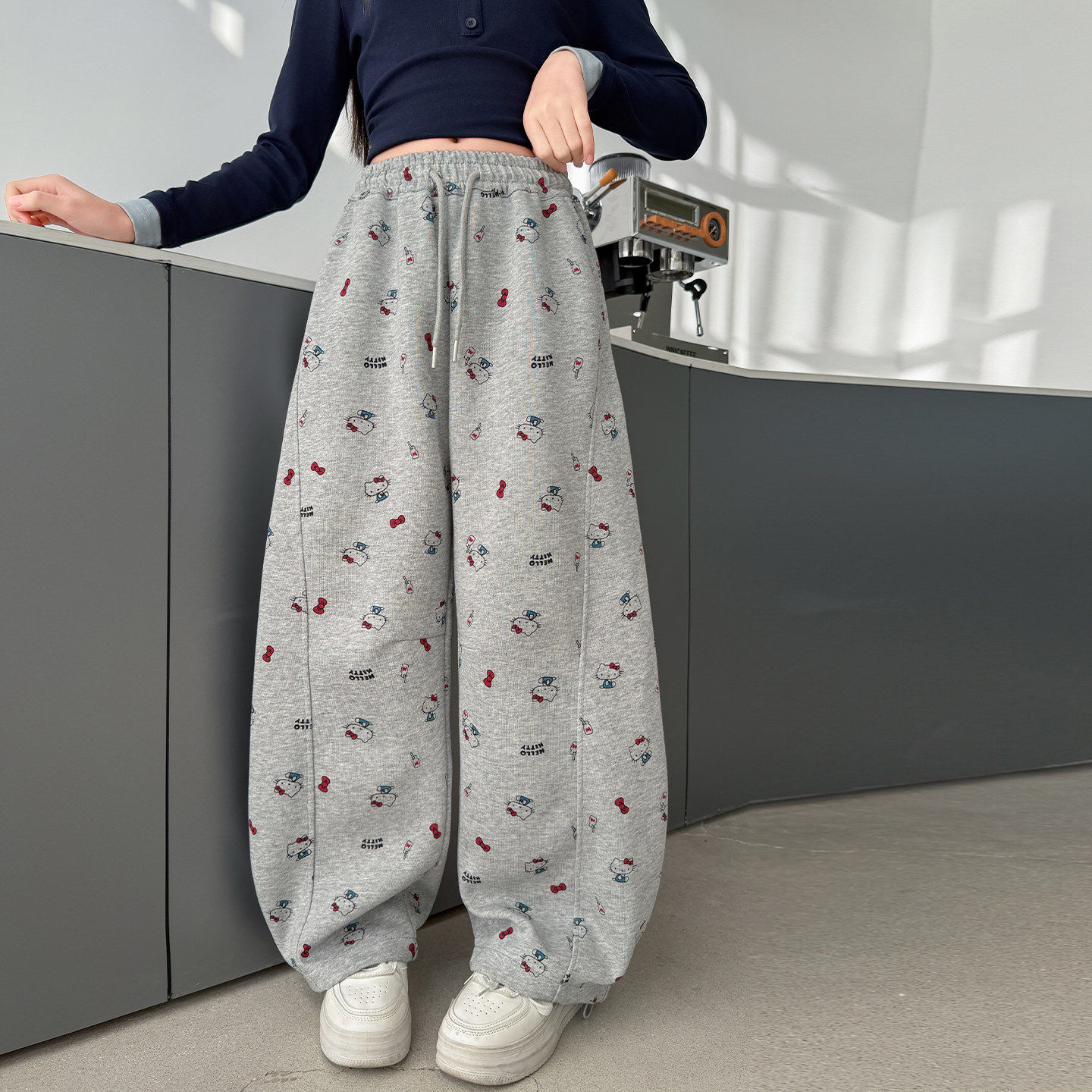 春装2026阔腿裤弯刀儿童运动裤女童新款卫裤春秋裤子春季大童休闲