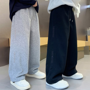 春秋运动裤男童裤子2026春装休闲中大童春季宽松款卫裤潮新款儿童