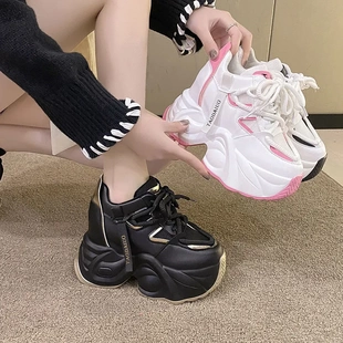 老爹鞋女2026春秋新款内增高10cm女鞋厚底时尚百搭运动休闲鞋爆款