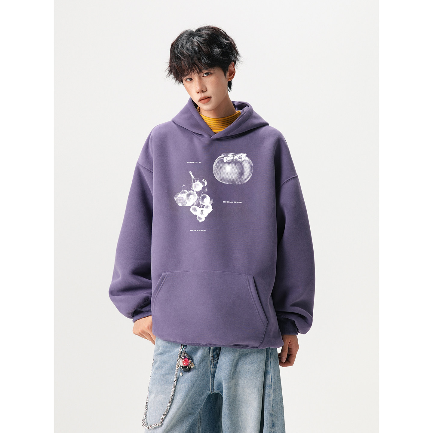 2025新款420克华棉连帽卫衣A336-1-HH1521-特P50（60棉40聚酯纤维,男装T恤,电商A336-1