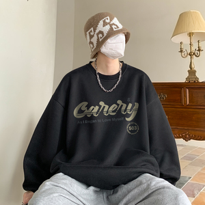 wassup happy美式卫衣男款春秋季潮牌港风大码休闲外套宽松上衣服图片