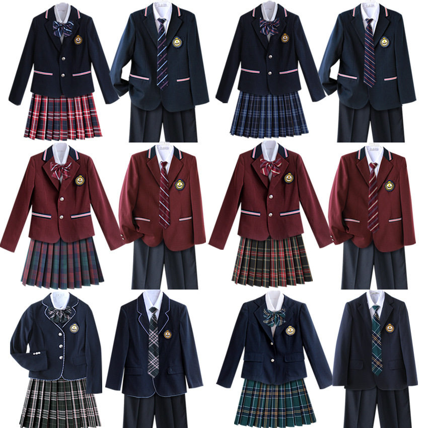 学生jk制服校服女情侣套装西服表演春秋冬装暮色心约跨境一件
