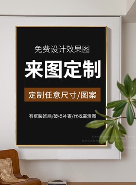 客厅办公室北欧现代简约定制挂画