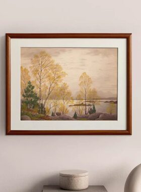 【雾锁湖岸】中古风静物装饰画高级感小众客厅餐厅书房过道挂画