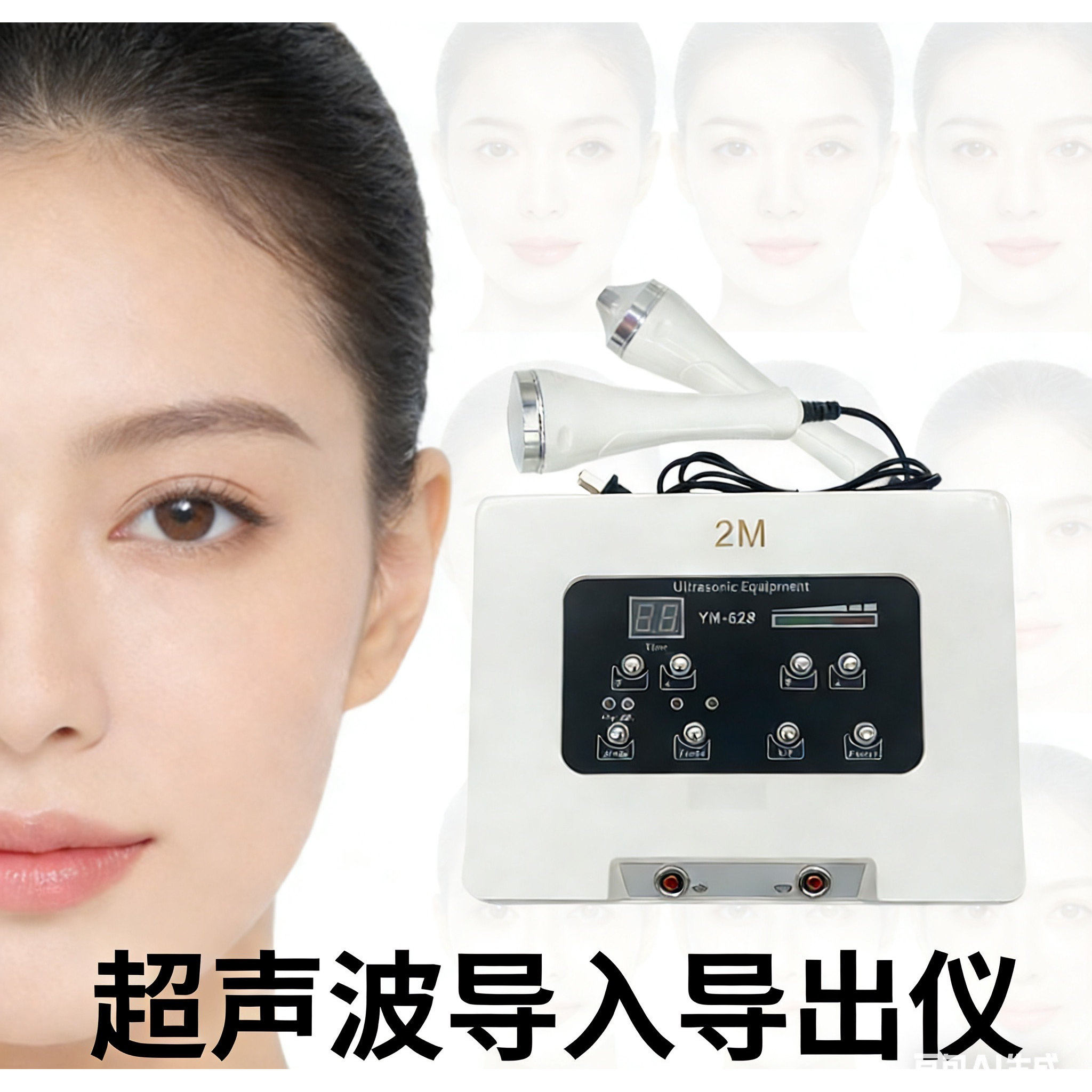 超声波美容仪器面部精华导入美容院排毒排铅仪家用脸部导入导出