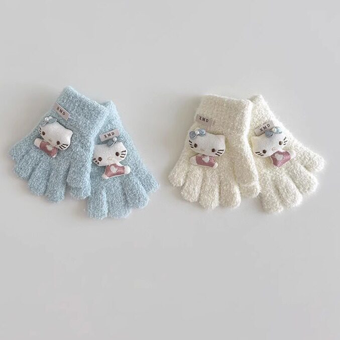 宝宝手套秋冬新款可爱猫咪