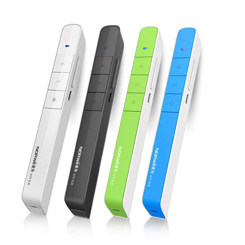 诺为N75电脑ppt翻页笔充电教师用多媒体功能遥控器投影电子教鞭笔