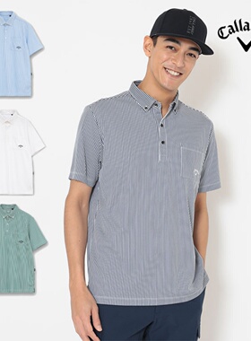 日本正品Callaway卡拉威26年春夏新高尔夫男装条纹短袖T恤POLO衫