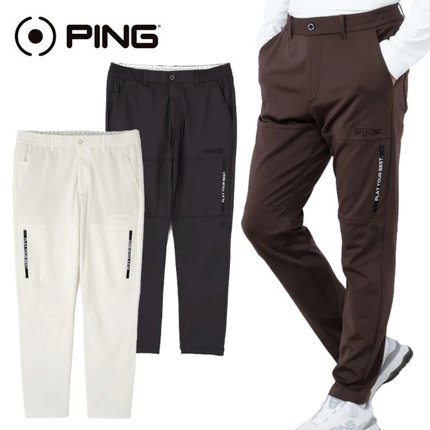 25年日本PING GOLF男秋冬薄绒内衬保暖高尔夫长裤锥形裤正品代购