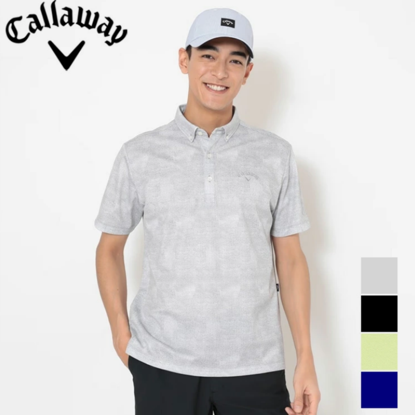 Callaway卡拉威高尔夫polo衫男26年日本正品透气牛仔布短袖衬衫4L