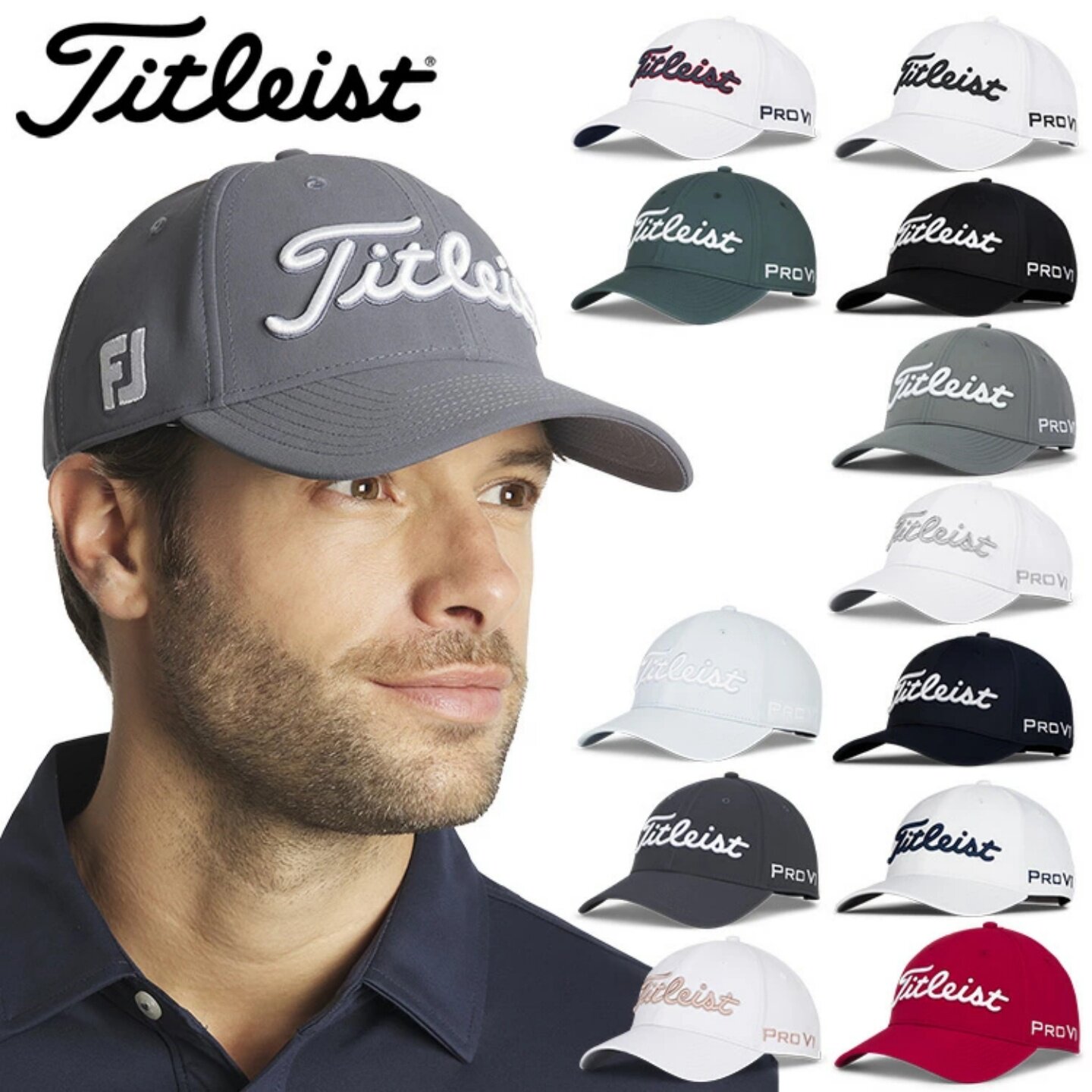 25年款日本Titleist泰特利斯男士官方巡回赛高尔夫球帽正品代购