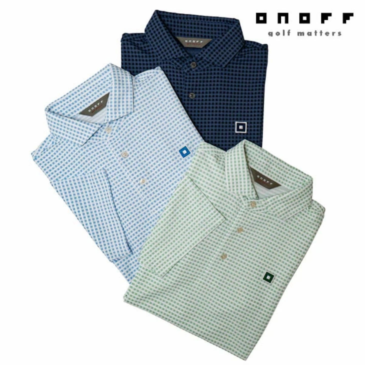 25春夏日本ONOFF Golf高尔夫男装格纹亲肤短袖T恤POLO衫正品代购