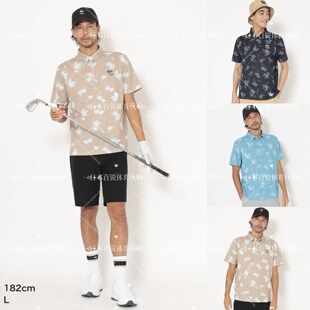 26新日本Callaway卡拉威QUIKSILVER联名卡高尔夫男装印花短袖POLO