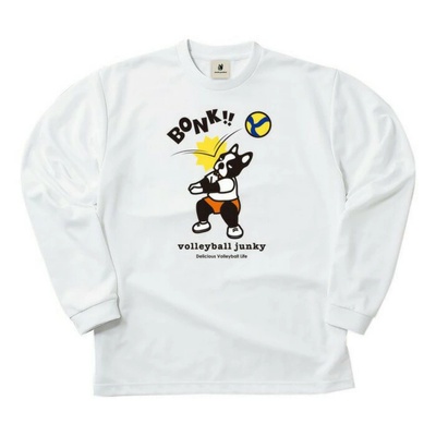 日本正品Volleyball junky空气狗排球服男女长袖速干T文化衫代购