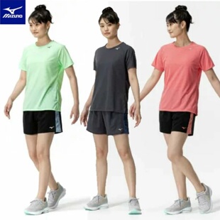 25春夏日本正品Mizuno美津浓女运动球服跑步健身短袖T恤上衣短裤