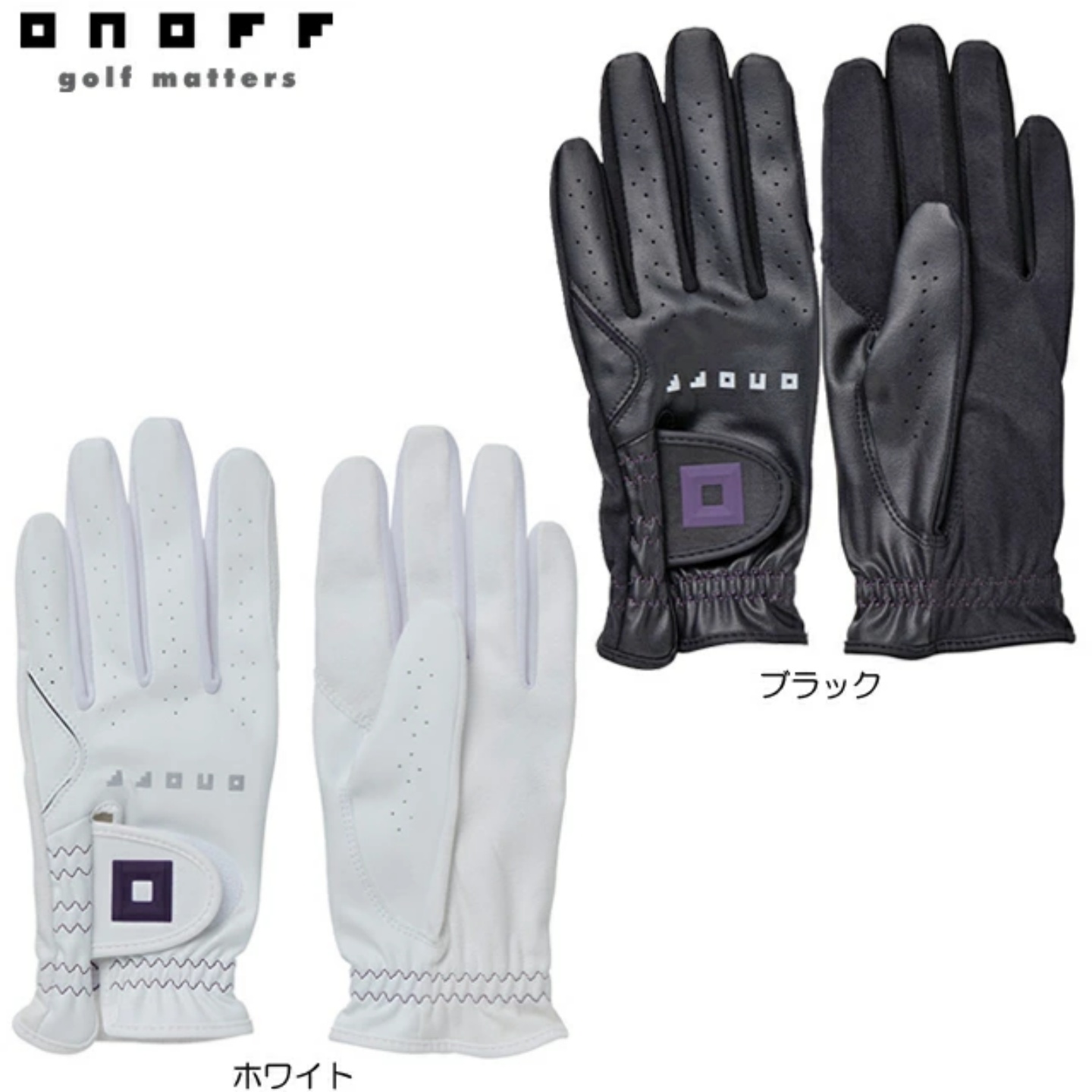 日本正品ONOFF Golf合成皮革女士高尔夫手套左右双手适用正品代购