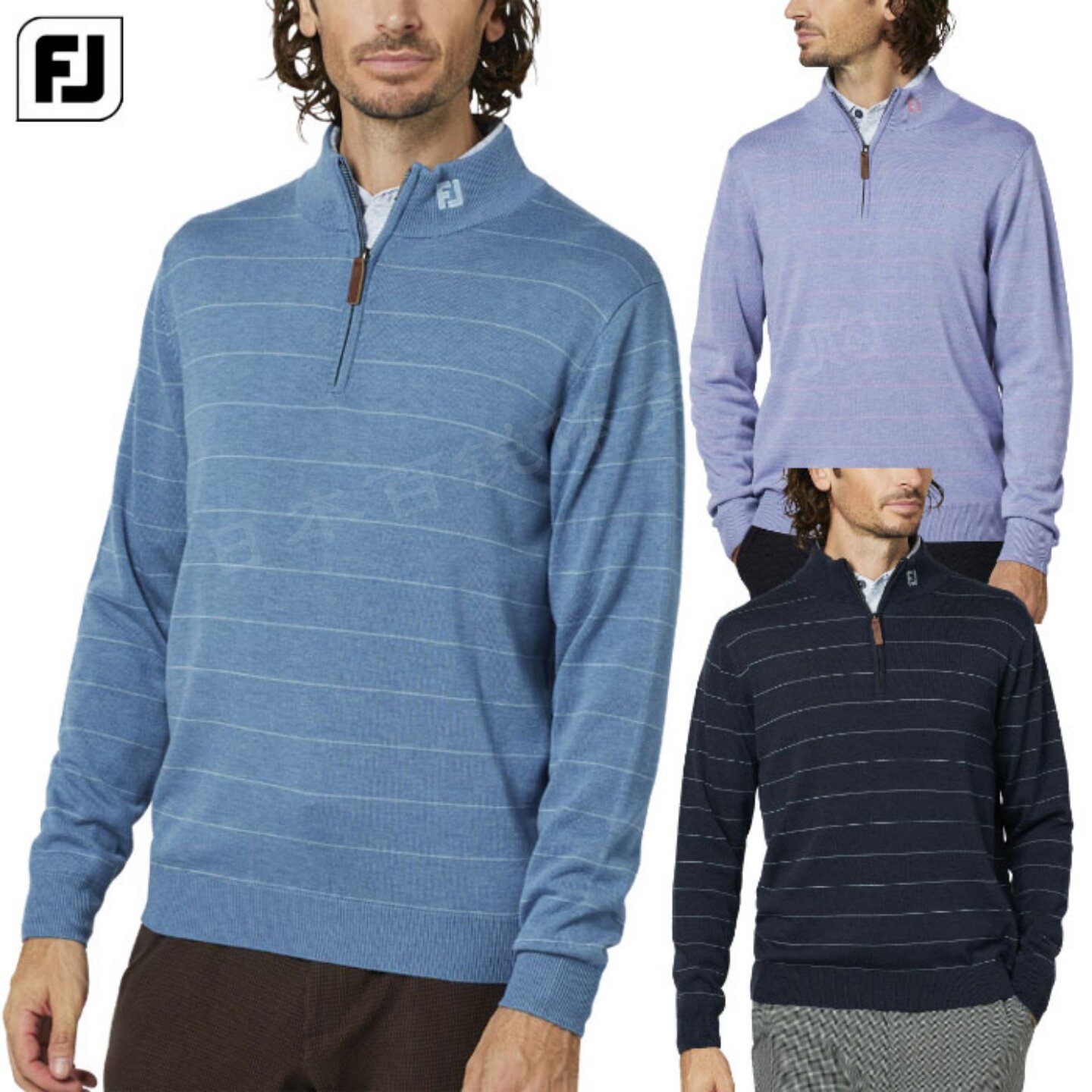 25年新日本Footjoy FJ高尔夫男装秋冬长袖羊毛混纺针织毛衣正品